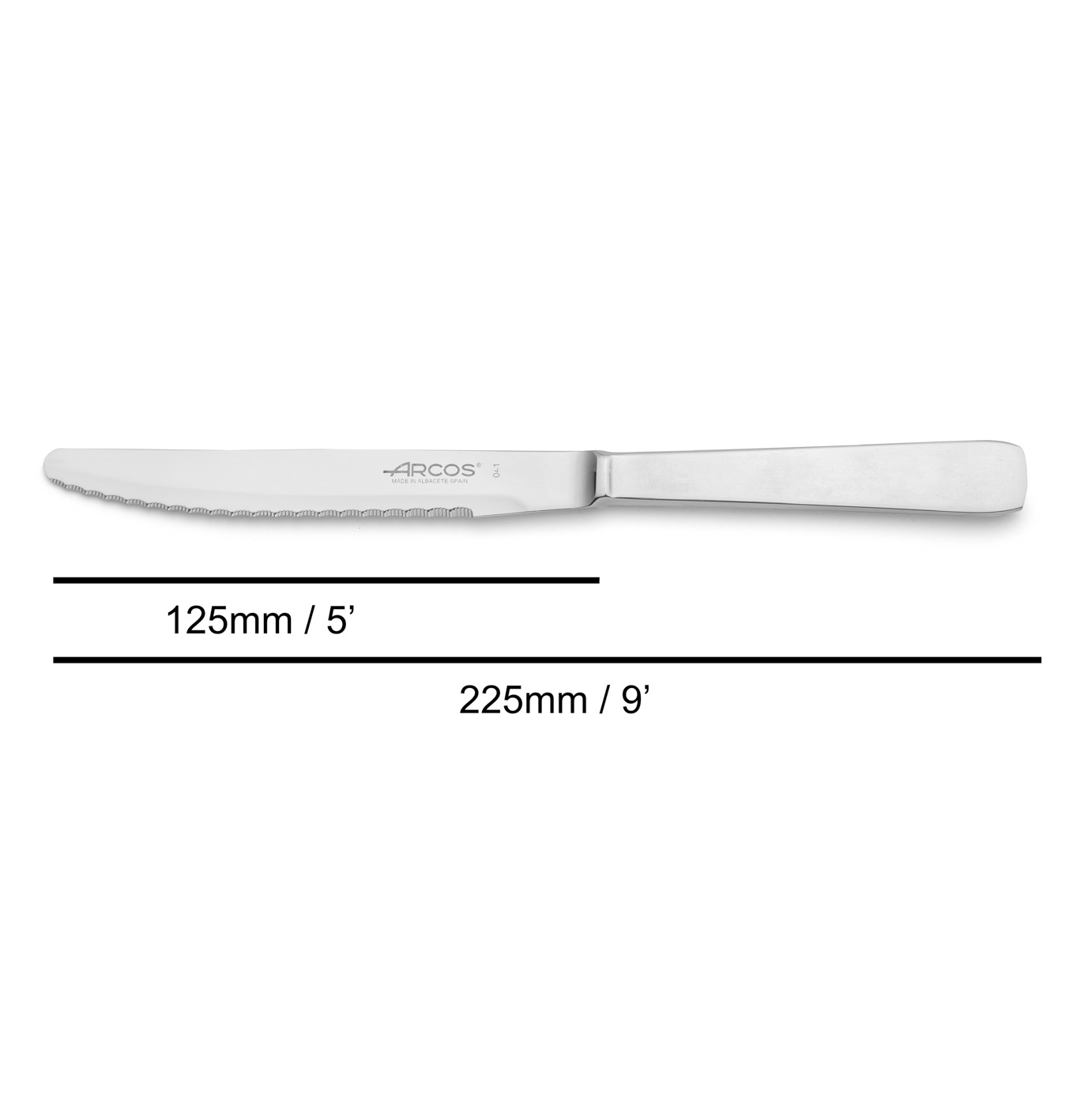 12 Arcos 225 mm monobasic series table knives with 12.5 cm blade