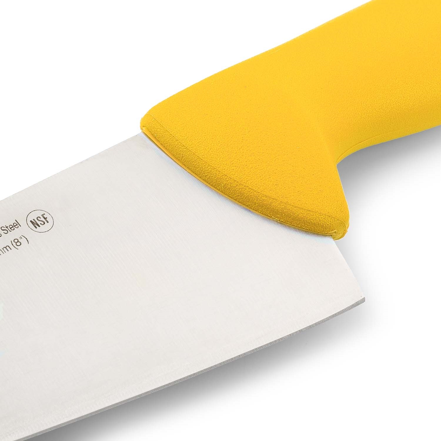 Coltello da chef largo con lama da 20 cm e manico in plastica colorata