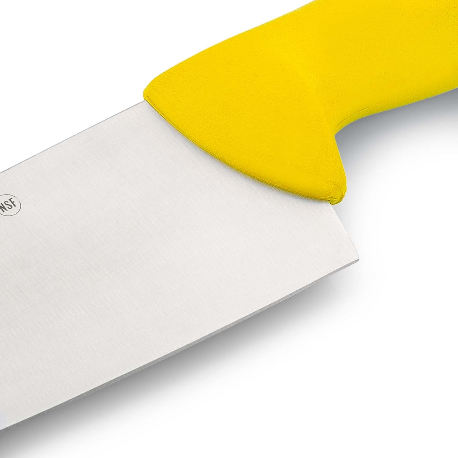 Coltello da chef largo con lama da 25 cm e manico in plastica colorata