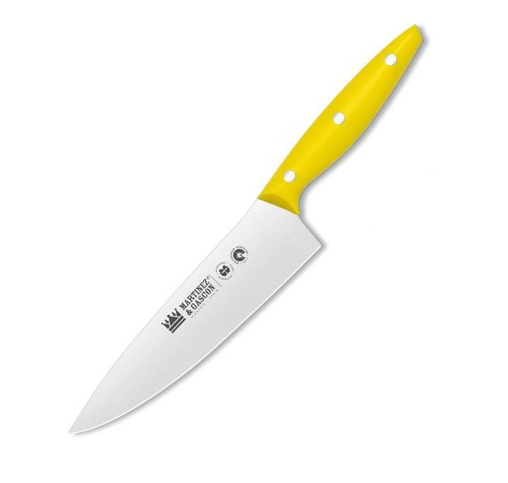 Martinez y Gascón chef's knife with 16 cm blade and polyoxymethylene handle in various colors