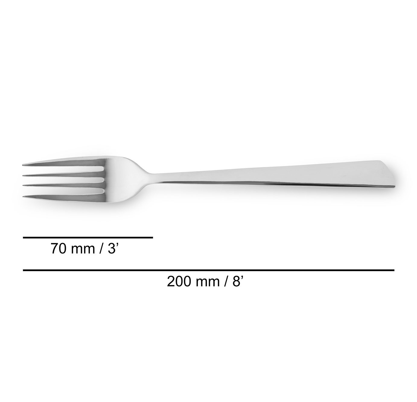 12 fourchettes de table Arcos Toscana 200 mm en acier inoxydable