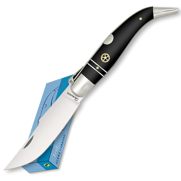 Albainox taschenmesser mit klinge aus kohlenstoffstahl mit knuppe...