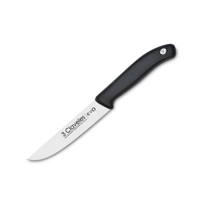 Cuchillo de cocina 3 Claveles Evo con hoja de 11 cm y mango negro