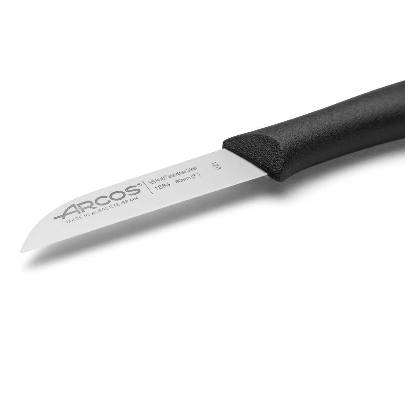 Cuchillos mondadores Arcos Nova con hoja plana de 80 mm mango polipropileno colores 36 unidades