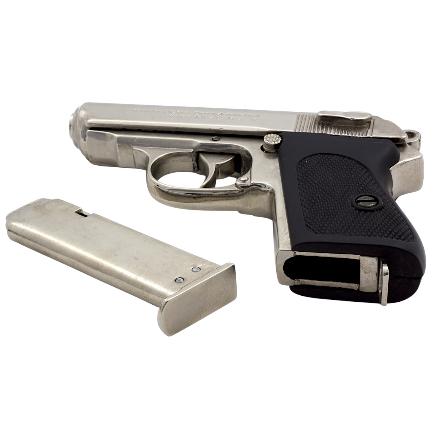 Automatische Pistole Deutschland 1929 vernickelt Denix