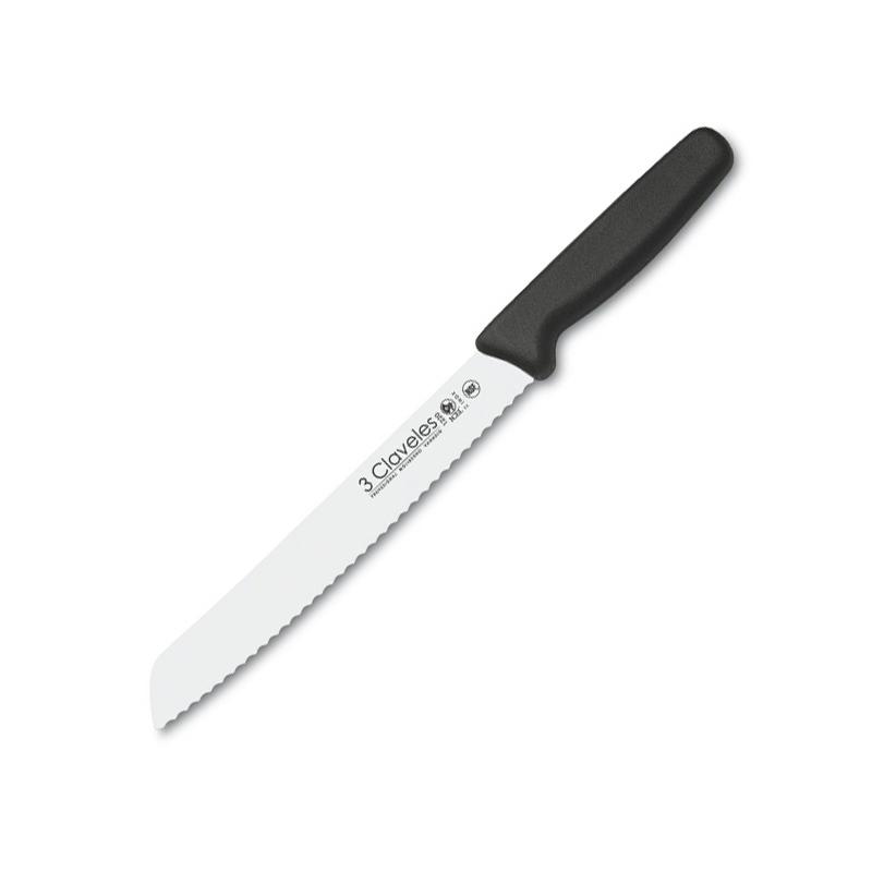 Couteau à pain 21 cm avec manche en polypropylène 3Claveles