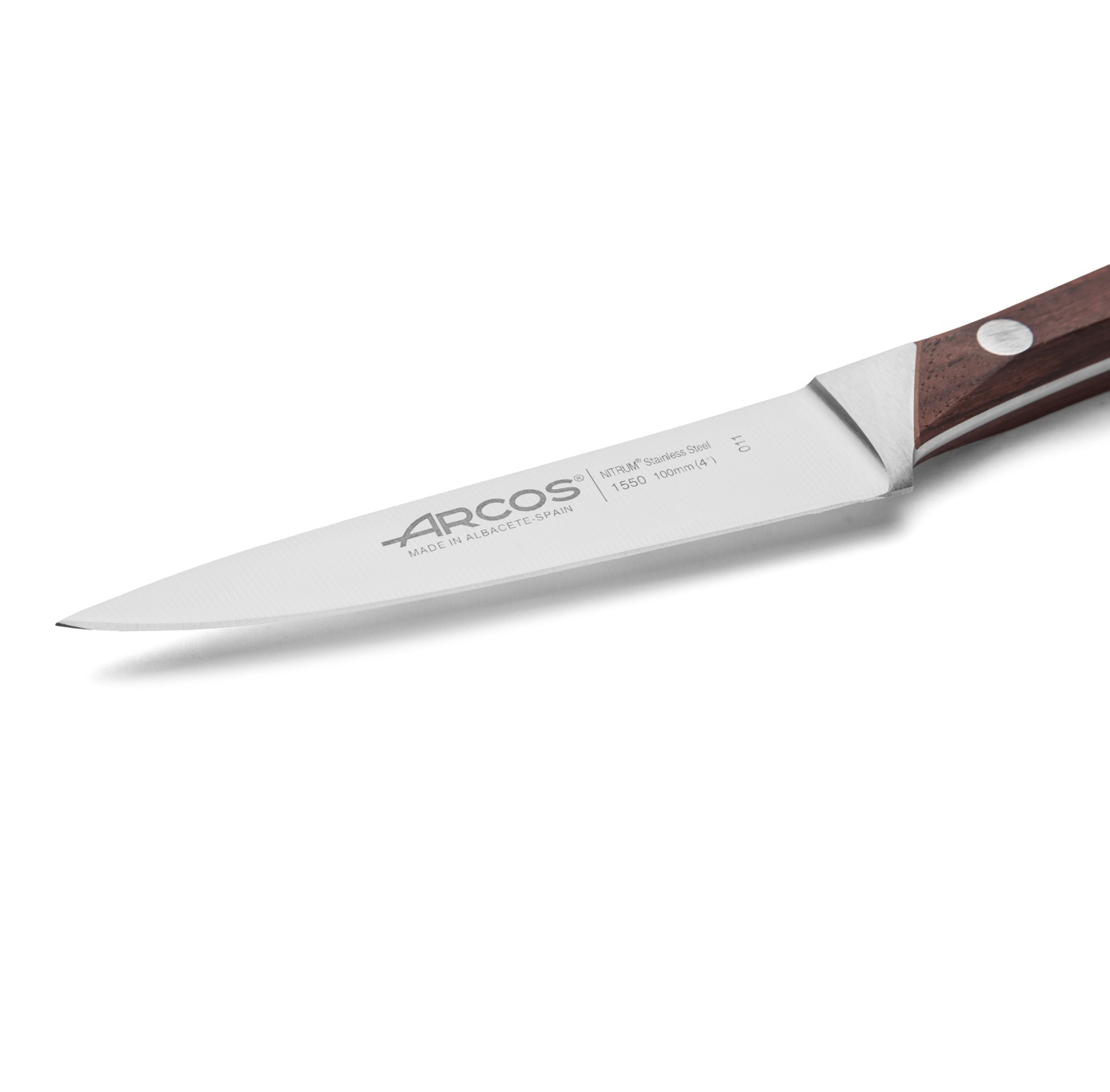 Cuchillo mondador con mango forjado de madera de palisandro Arcos Natura