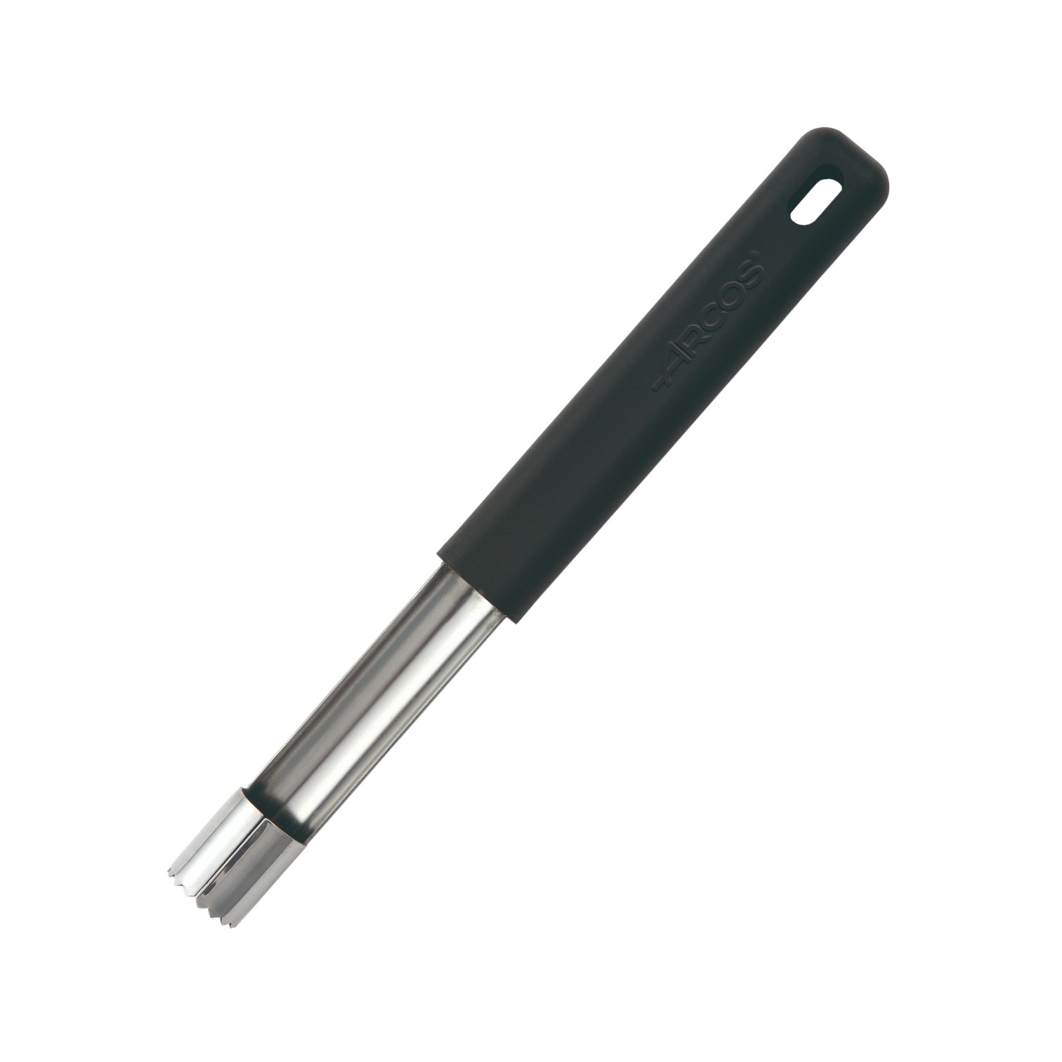 Descorazonador de manzanas Arcos con mango recto de polipropileno negro