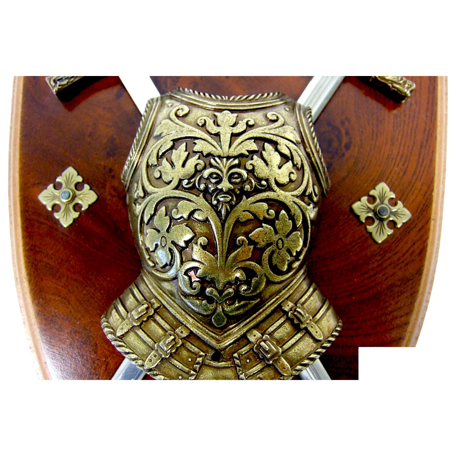 Rüstung mit Brustpanzer und 2 Schwertern