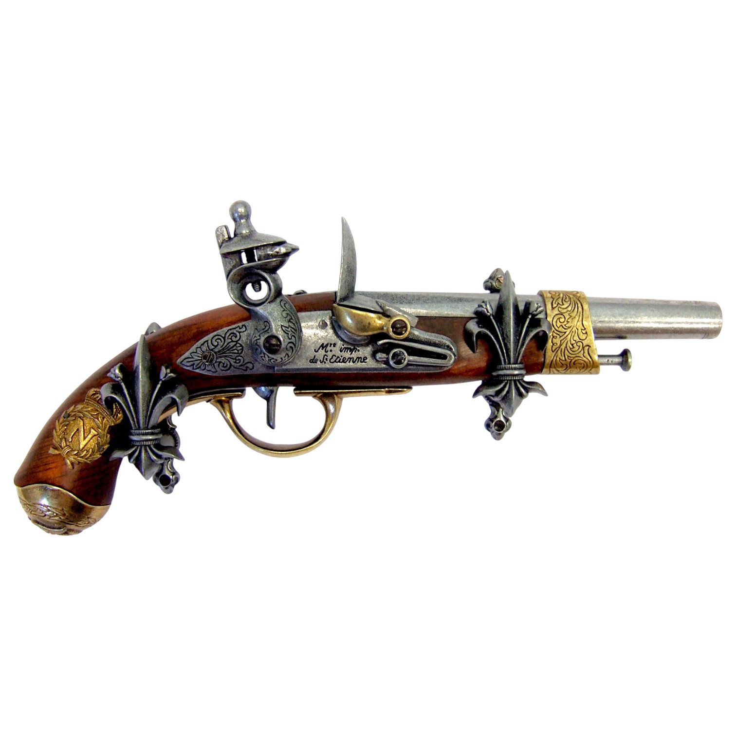 Cintre en forme de fleur de lys argenté, 2 pièces