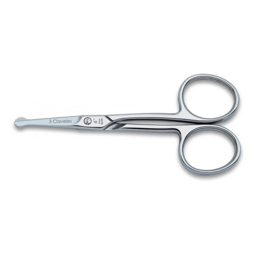 Ciseaux pour nez, oreilles et sourcils 10 cm droits 3 Claveles