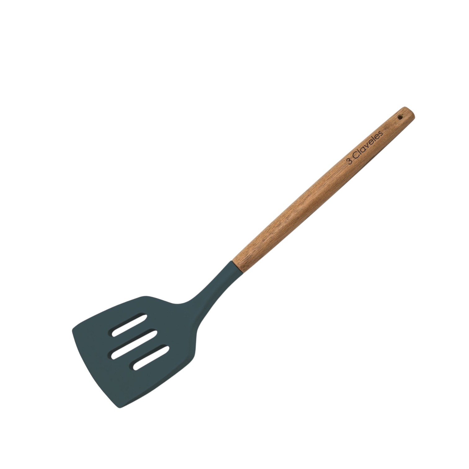 Spatule à frire en silicone et bois de hêtre, sans BPA, 3 Clavele...