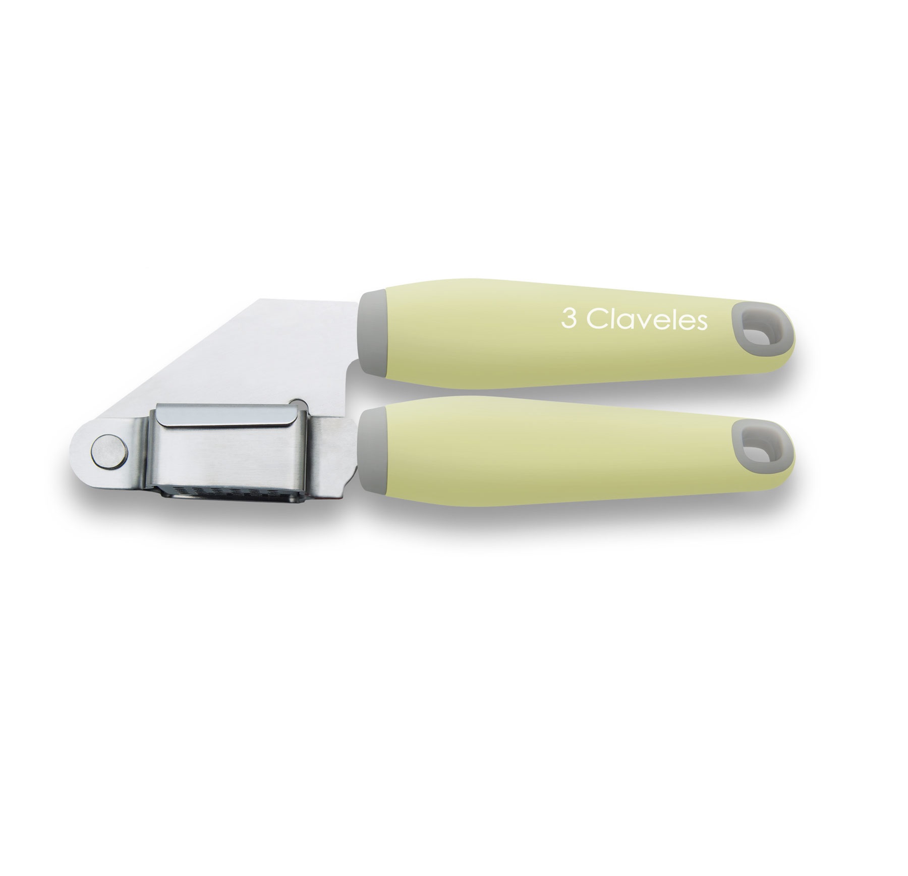 Presse-ail en acier inoxydable avec poignée en TPR et polypropylè...