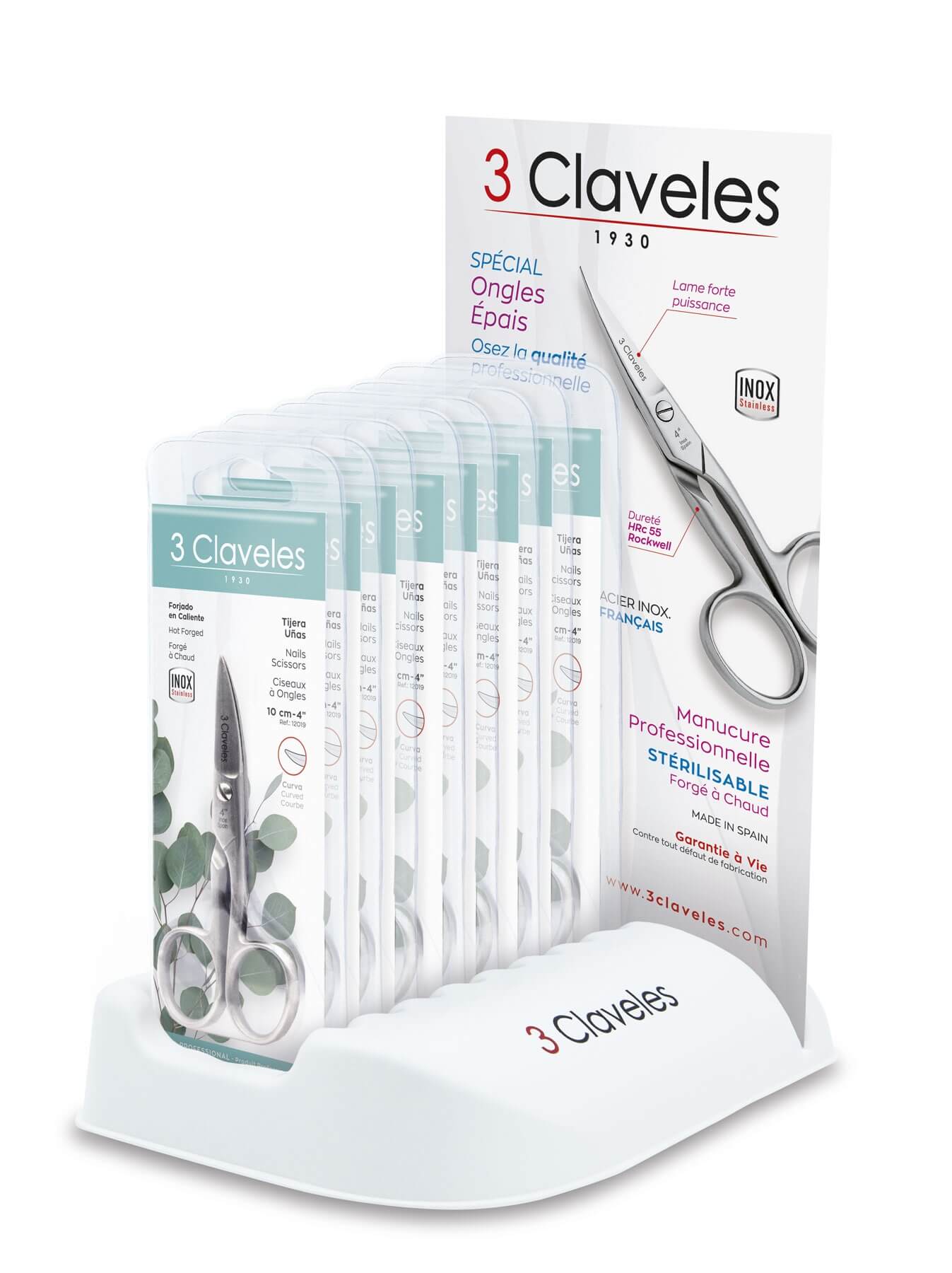 Présentoir pour ciseaux à ongles, 8 pièces