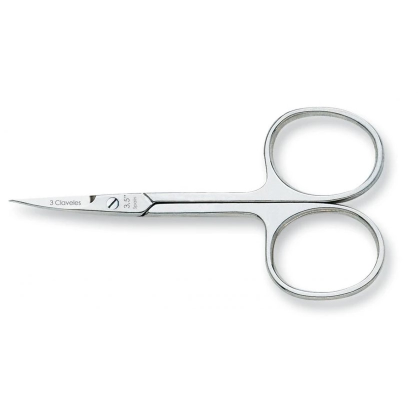 Ciseaux à cuticules courbés 3 Claveles 9 cm en acier au carbone
