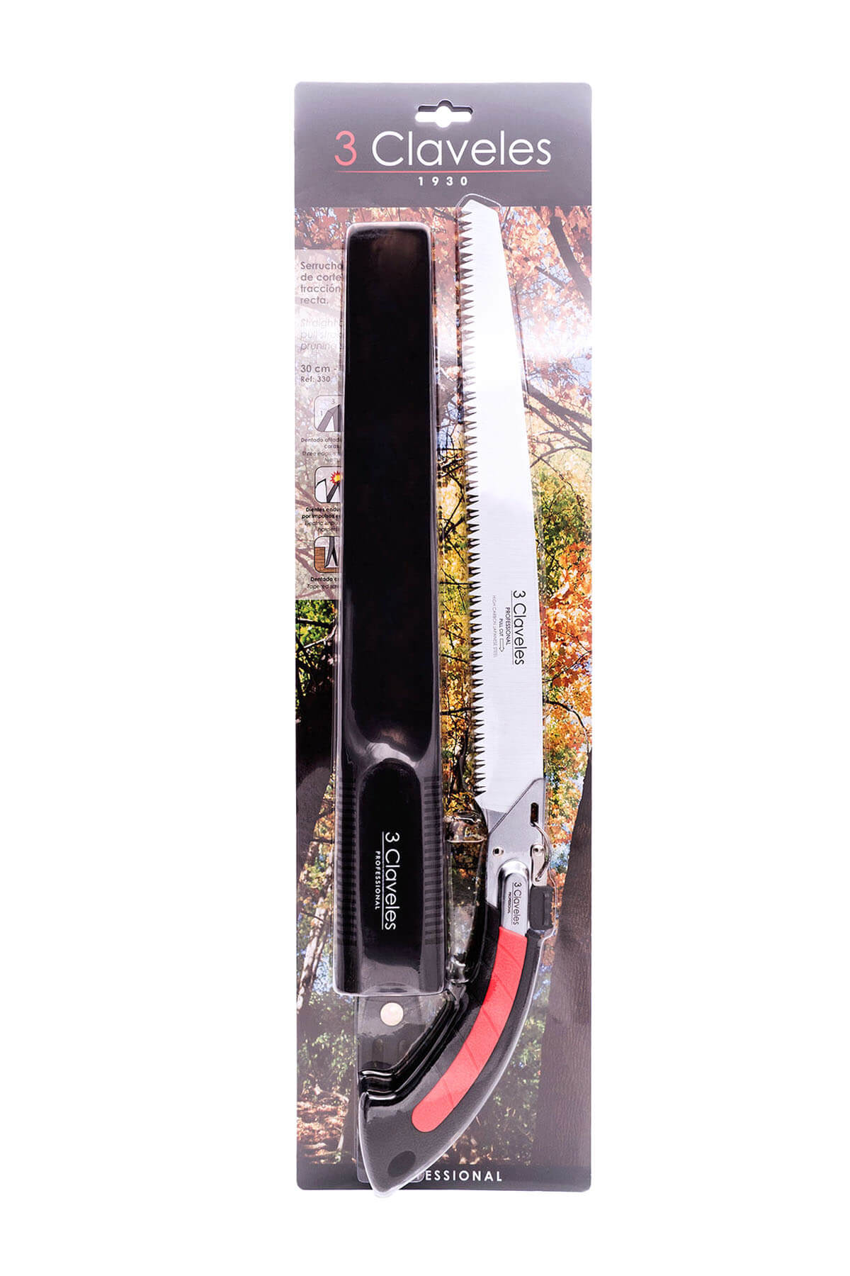 Scie à lame droite interchangeable 3Claveles 30 cm avec étui