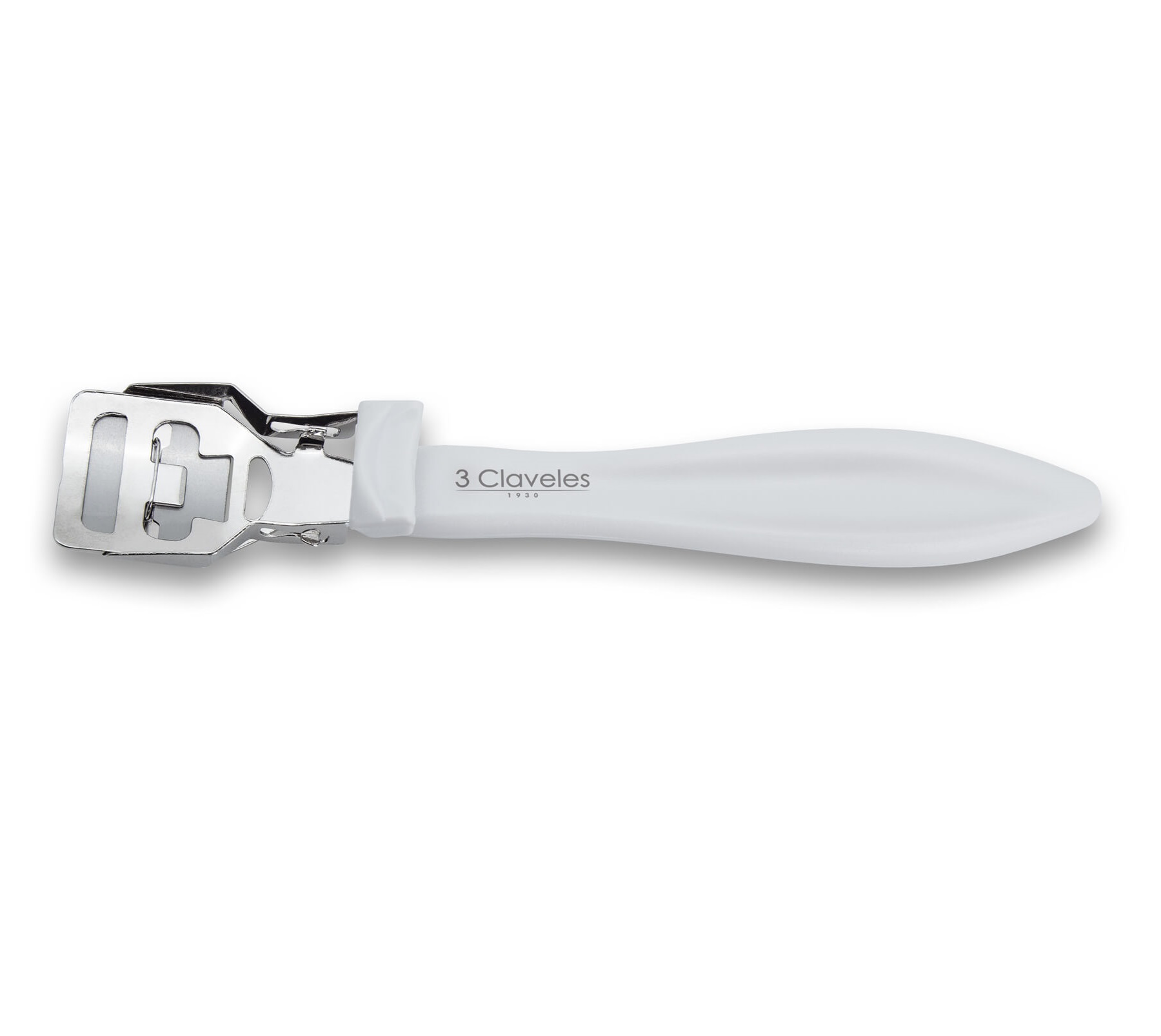 Cortacallos 15 cm con bisagra y mango blanco 3 Claveles en blíste...