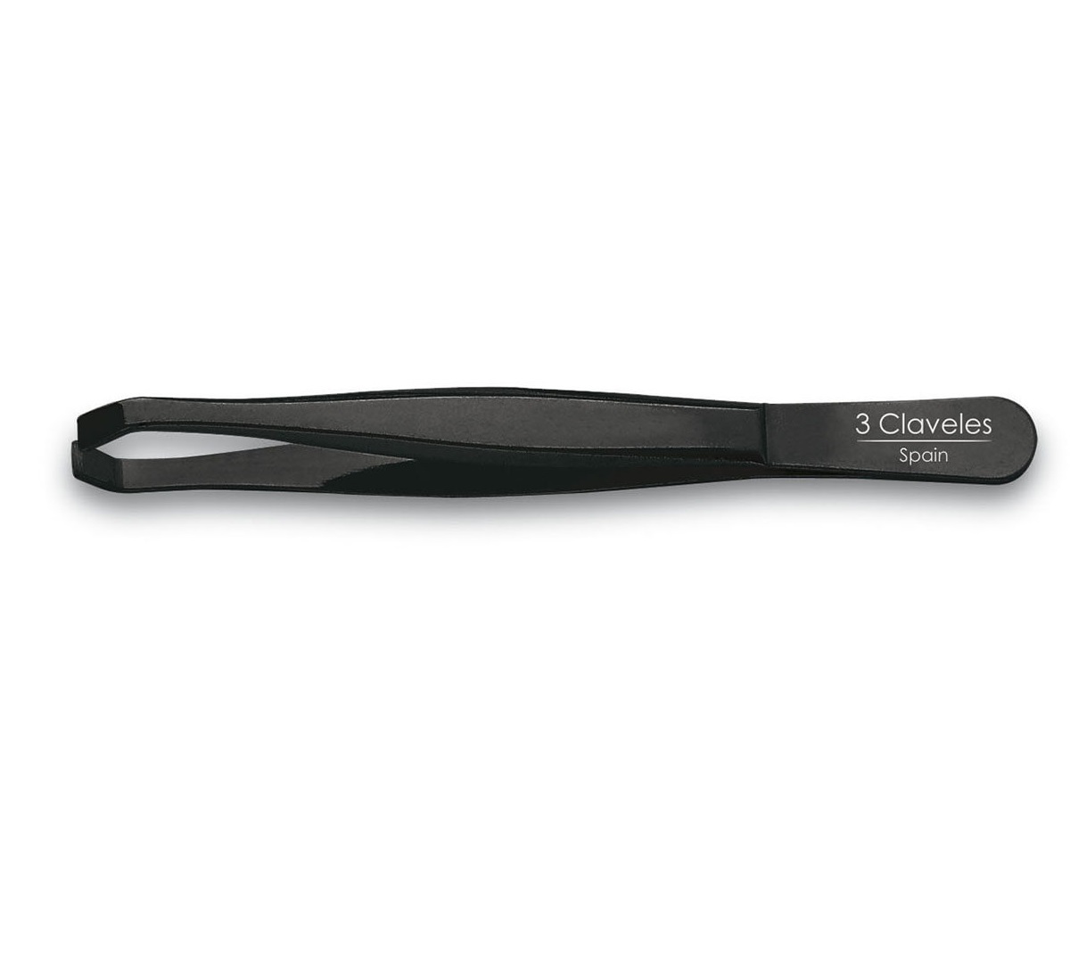 Pinza de depilar negra punta cangrejo 9 cm 3 Claveles