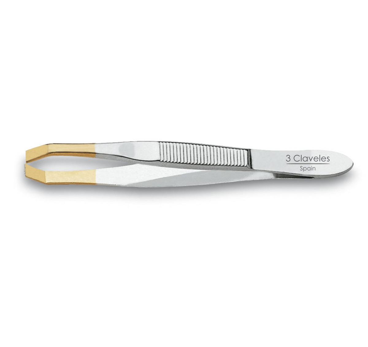 Pinza de depilar punta oro cangrejo 8 cm 3 Claveles