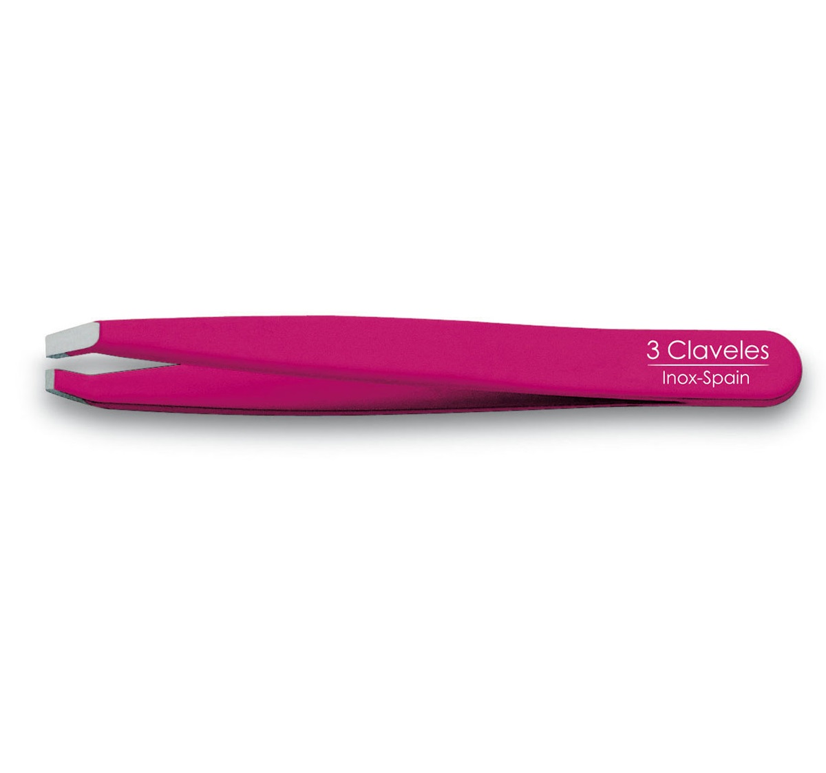 Pinza de depilar rosa con punta cangrejo 10 cm 3 Claveles