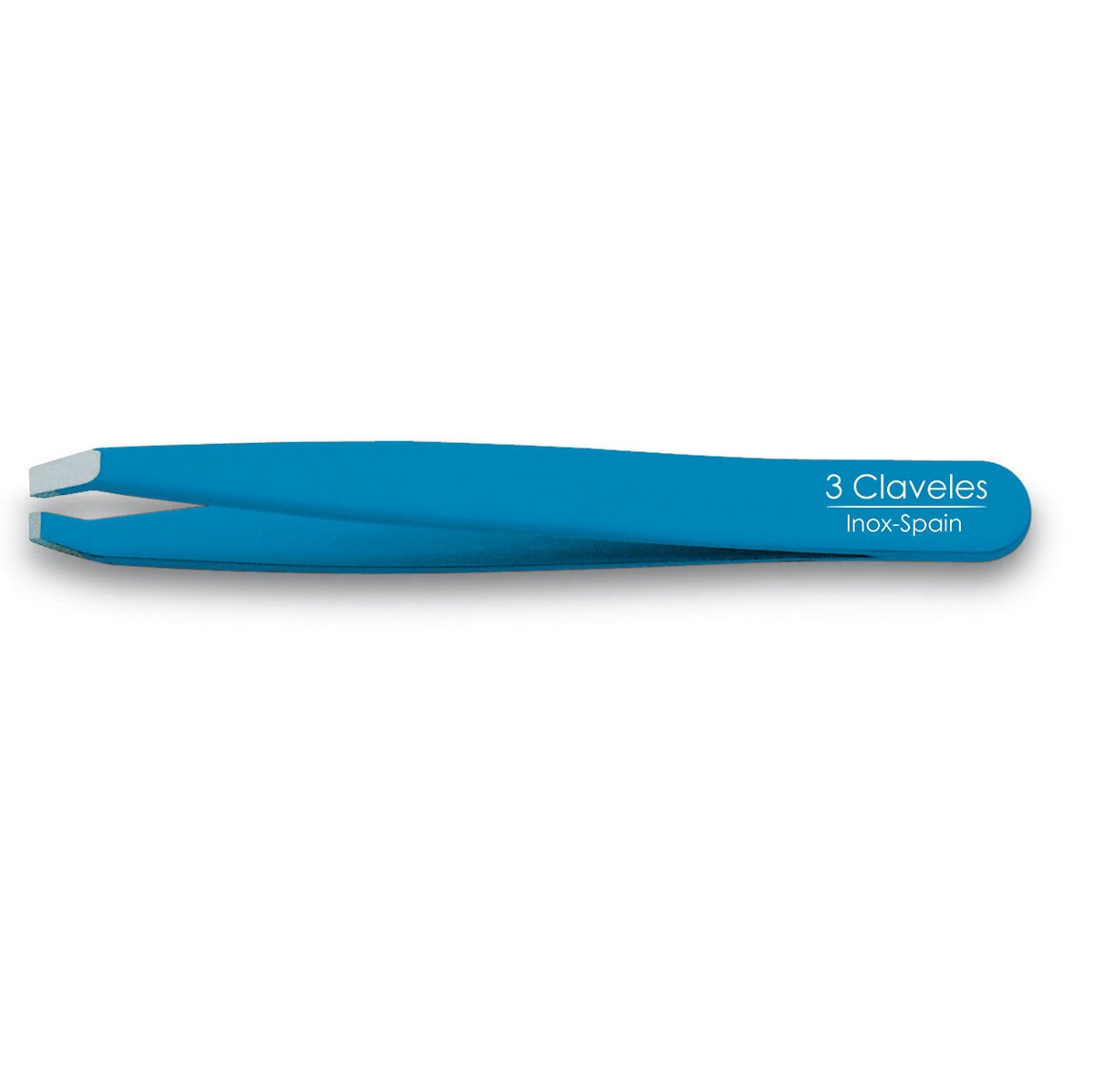 Pinza de depilar azul con punta cangrejo 10 cm 3 Claveles