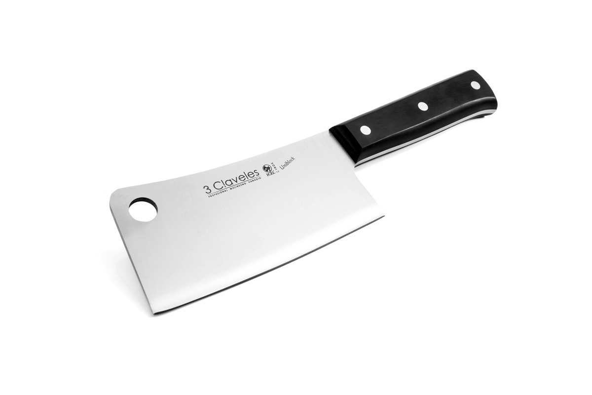 Beil, 20 cm lang und 5 mm dick, Griff aus schwarzem Polyoxymethylen, 3 Claveles