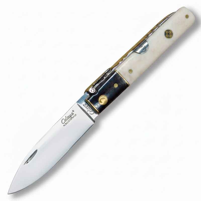 Handgefertigtes Machetenmesser mit poliertem Hirsch- und Büffelge...