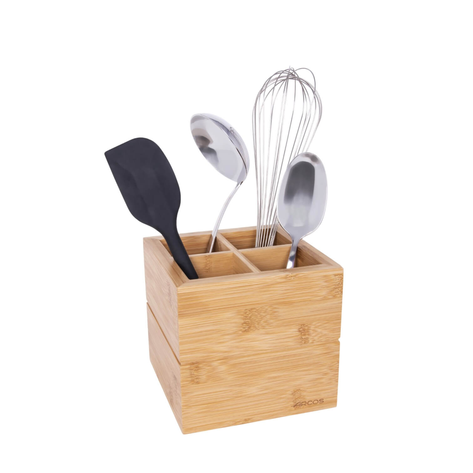 Soporte para utensilios universal Arcos de madera de bambú 150 x 160 x 160 mm