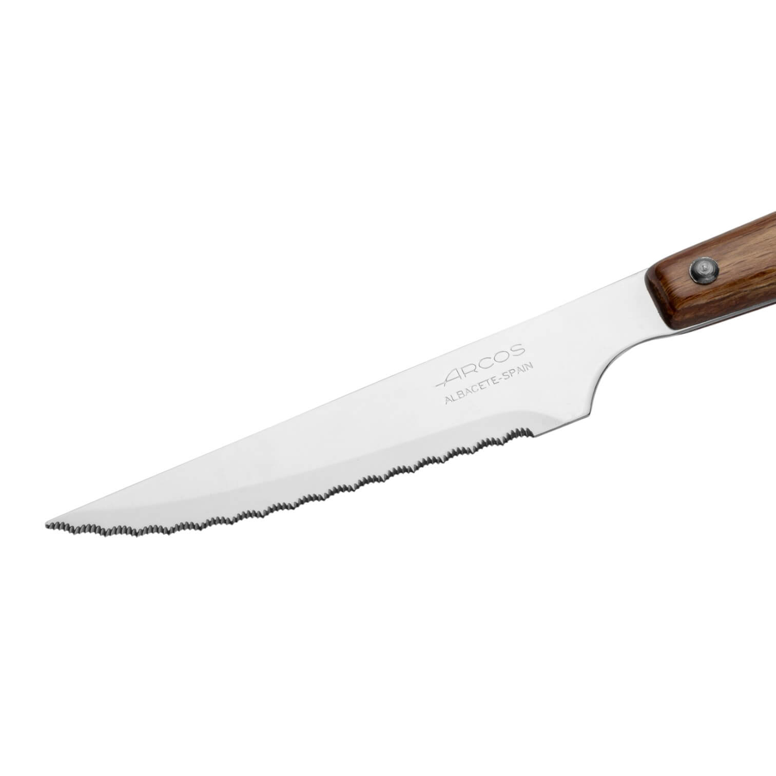 Cuchillo chuletero con hoja dentada de 105 mm Arcos mango de madera prensada