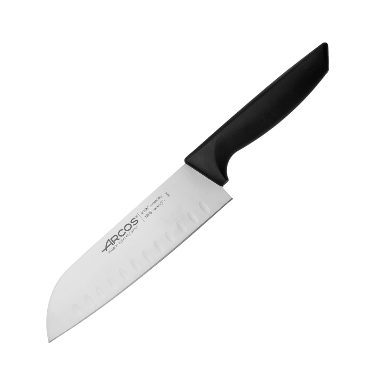 Cuchillo Santoku Arcos serie Niza con mango de polipropileno negr...