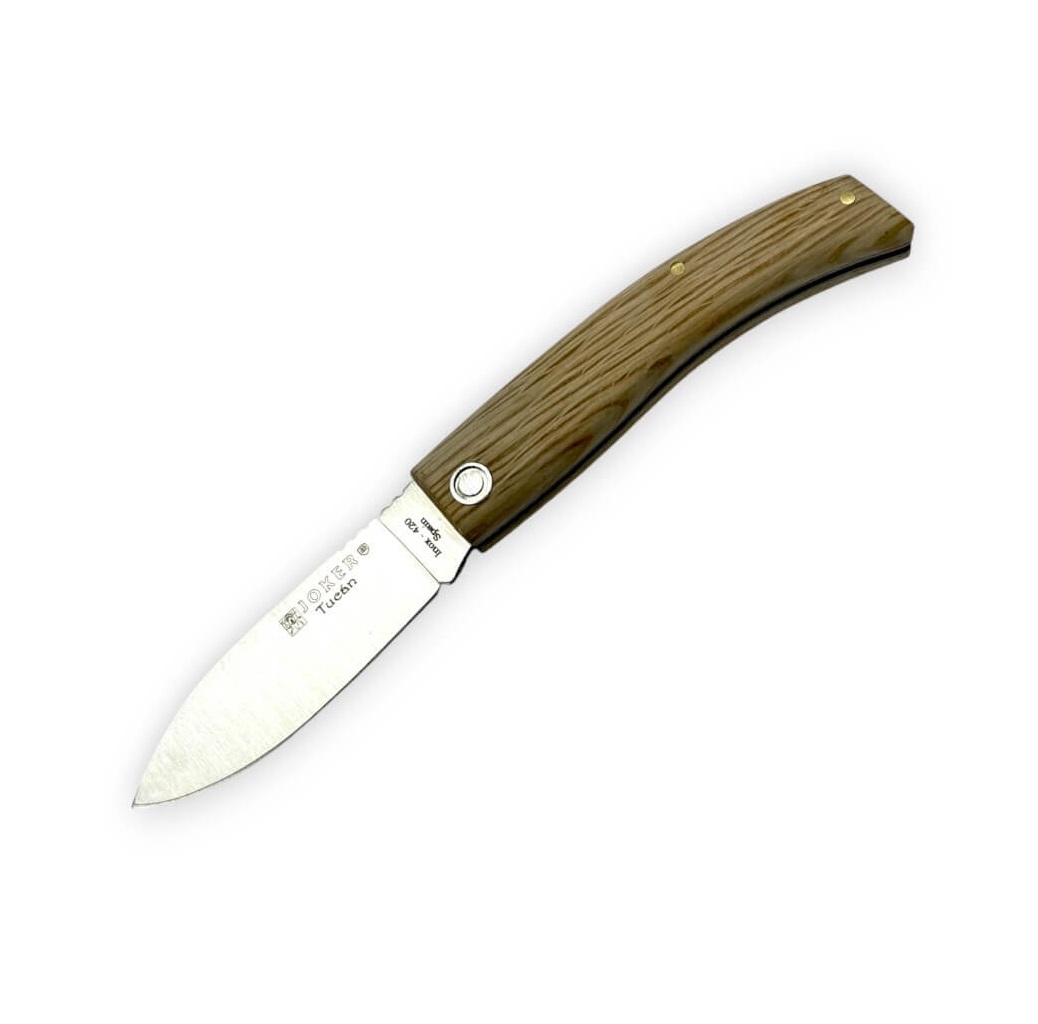 Couteau de poche Joker Tucan avec manche en bois de chêne et lame...