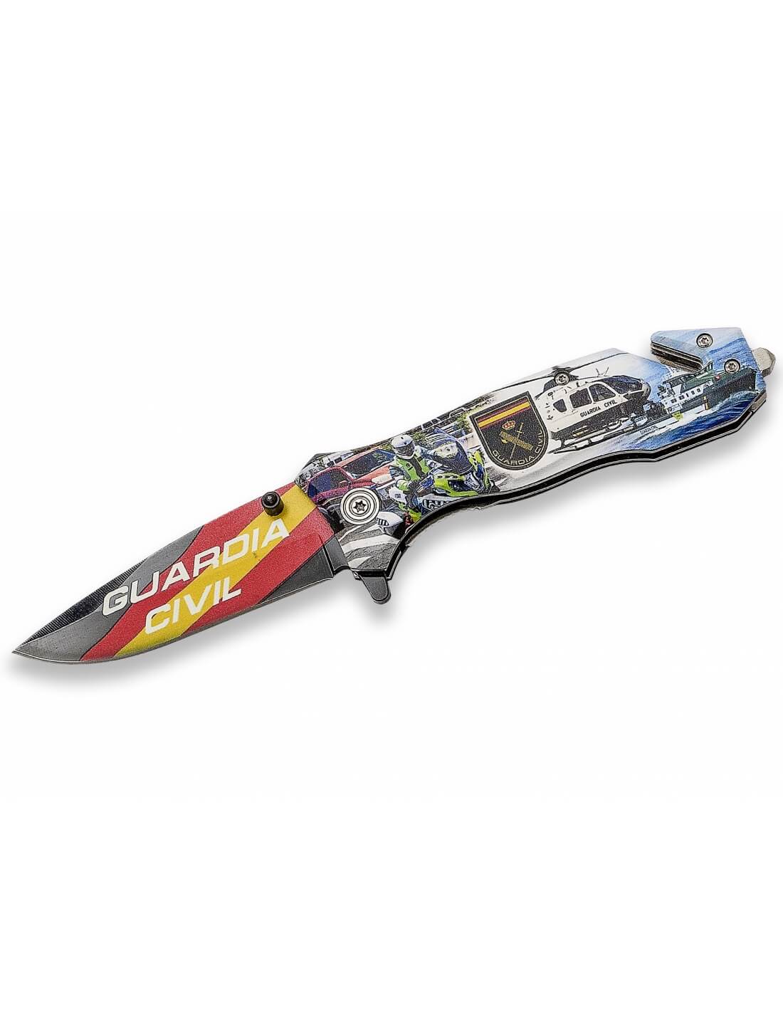 JKR 8,5 cm taktisches Klappmesser mit Glasbrecher und Gurtschneid...