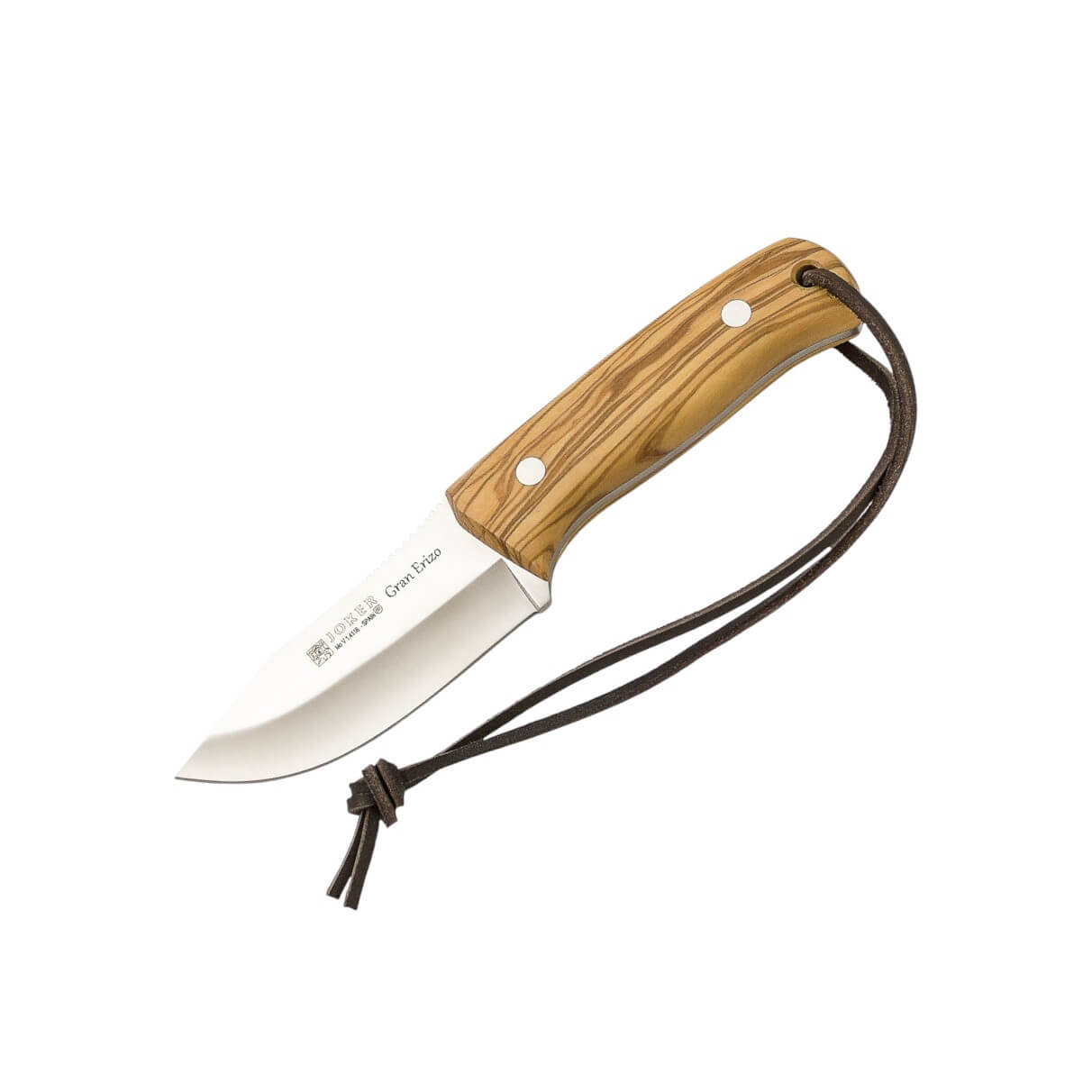 Couteau de chasse Joker Gran Erizo avec manche en bois d'olivier ...