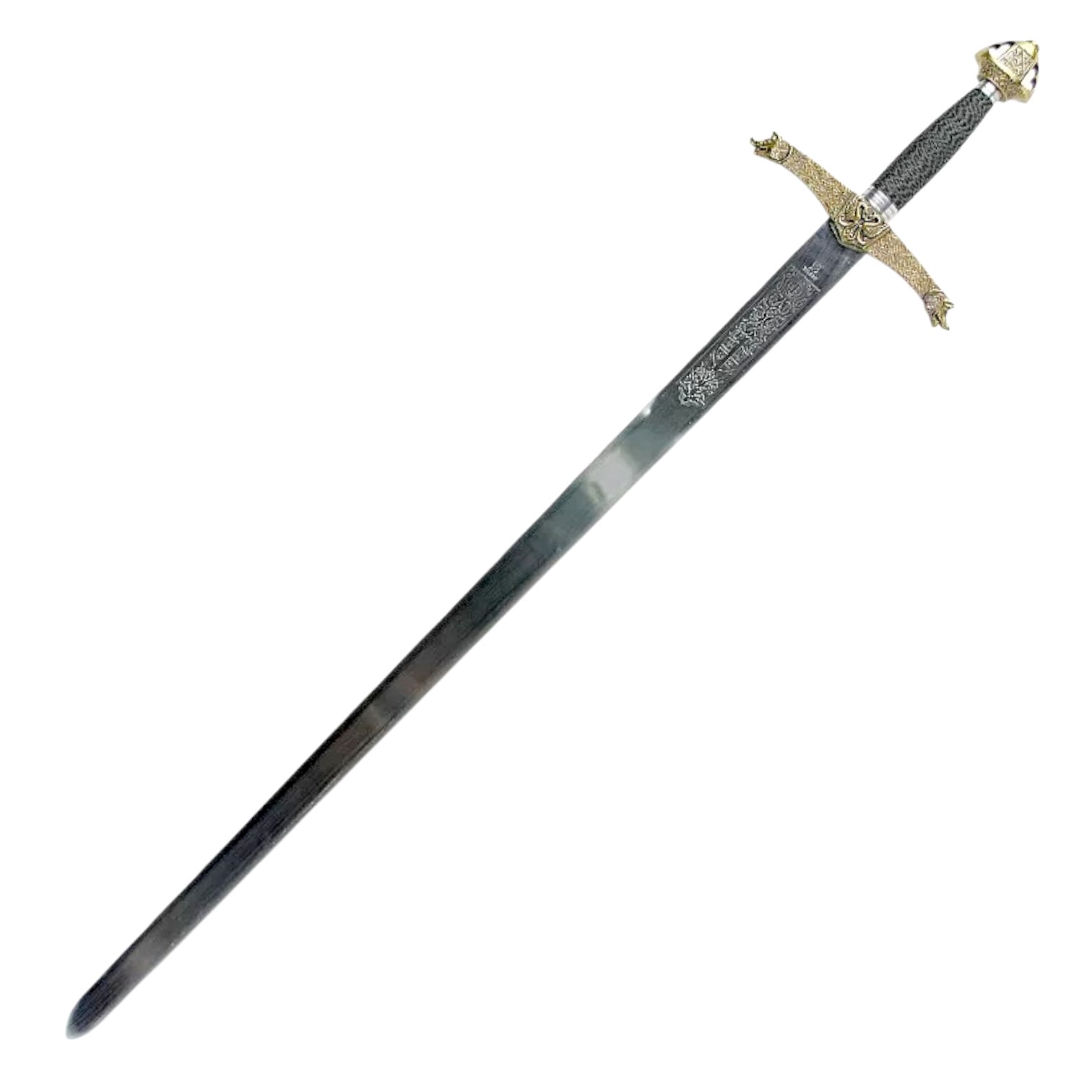 Kreuzritter-Schwert, 100 cm, schwarz und goldfarben