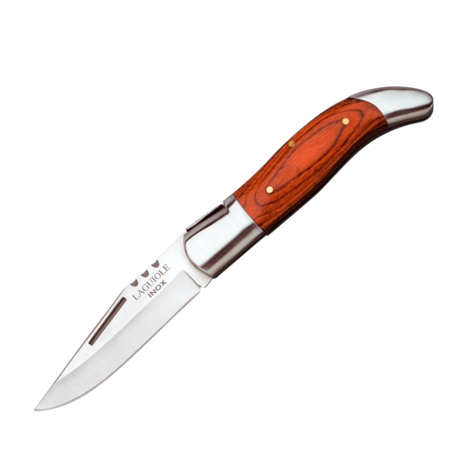 Laguiole sports pocket knife with 9cm blade and red wooden handle JKR