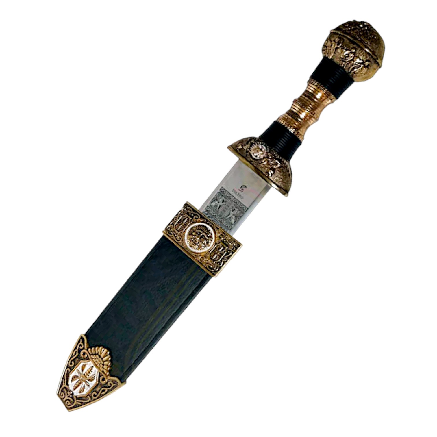 Roman dagger with leather sheath