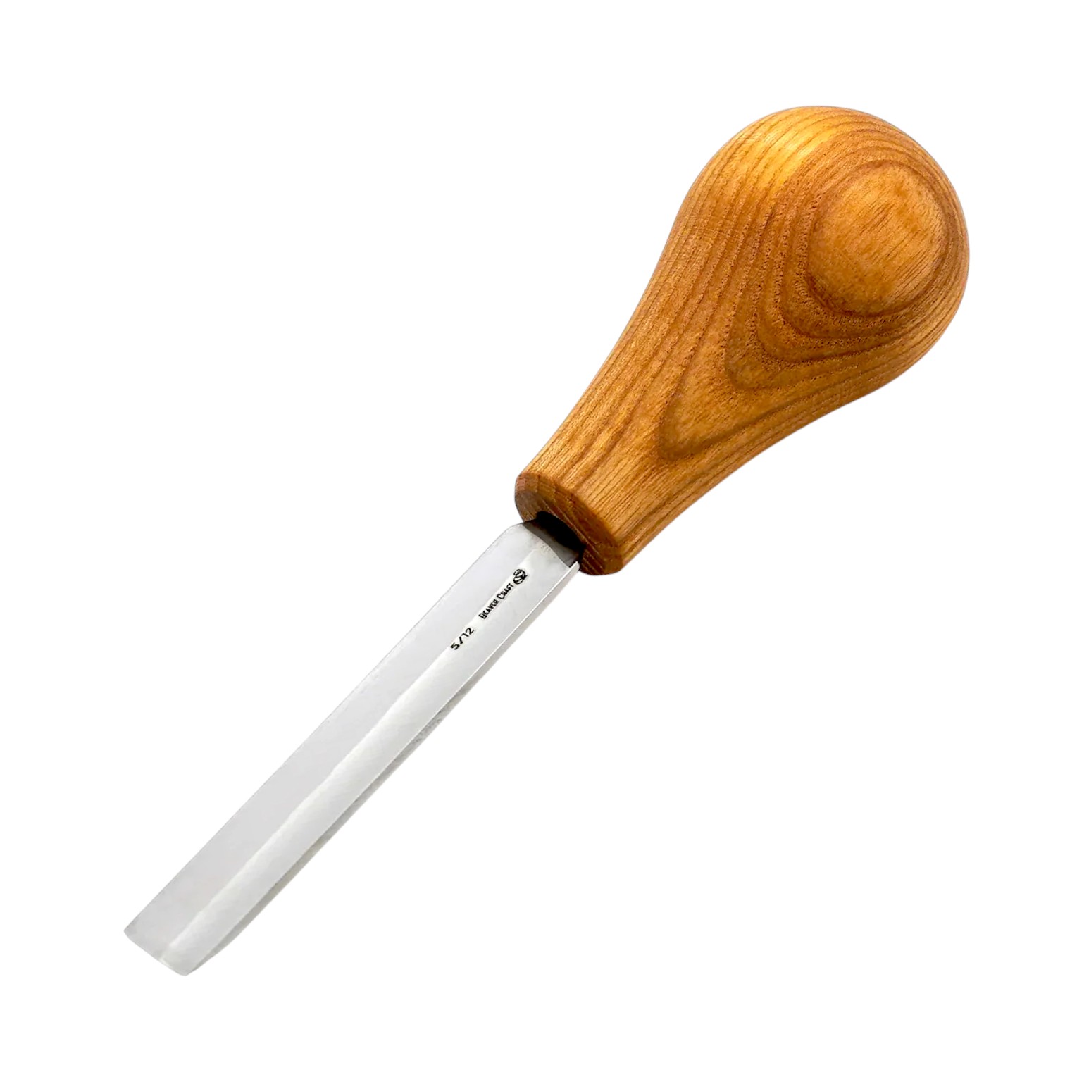 Wood carving gouge with palmwood handle