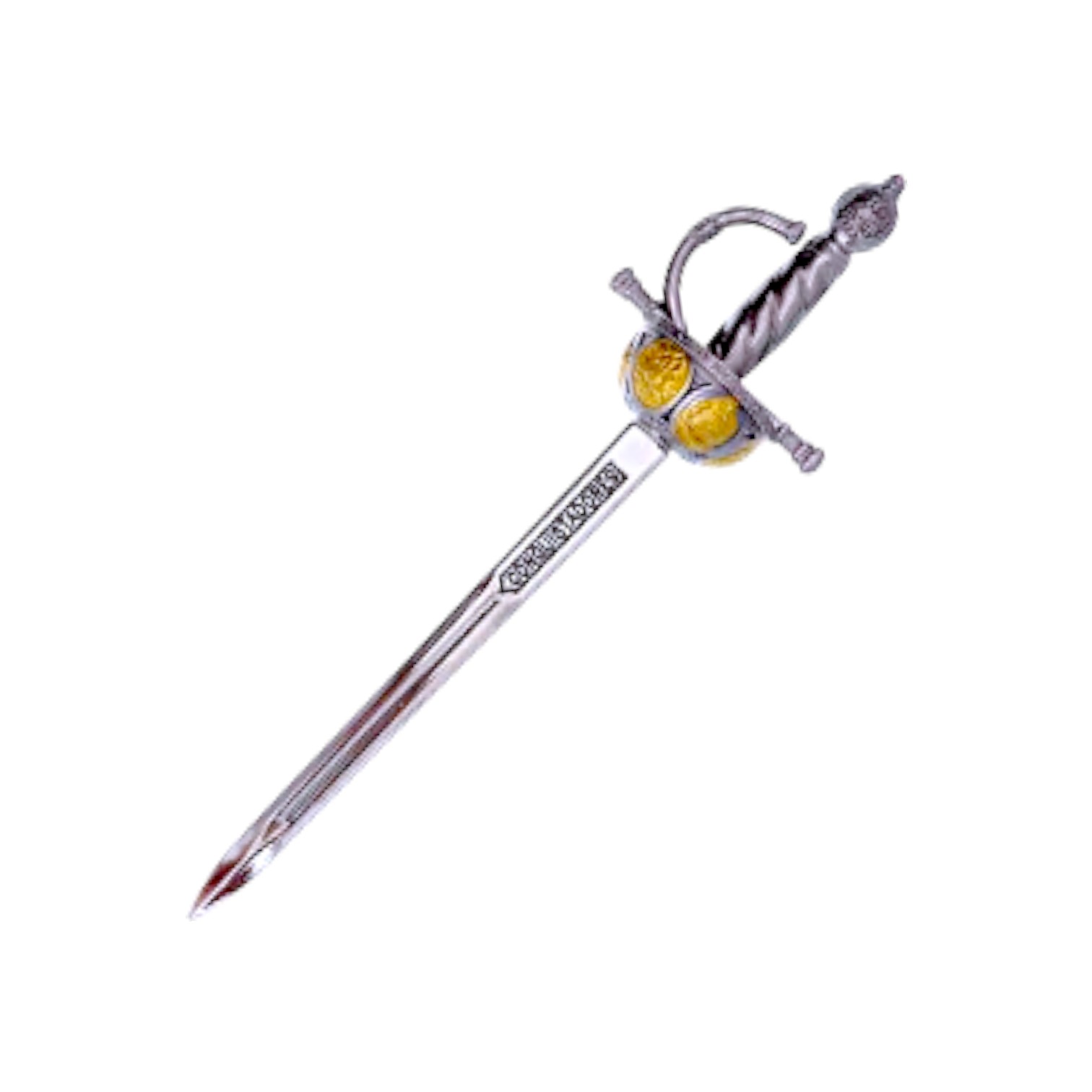 Conquistador sword with silver finish