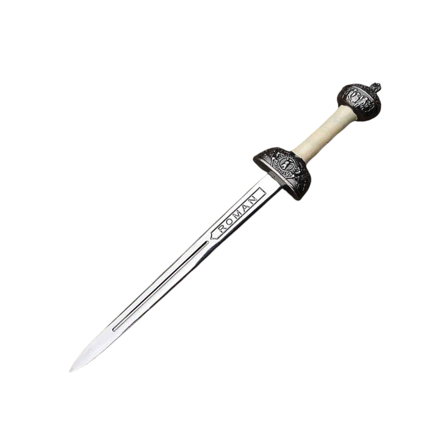 Espada romana Gladius com acabamento em prata