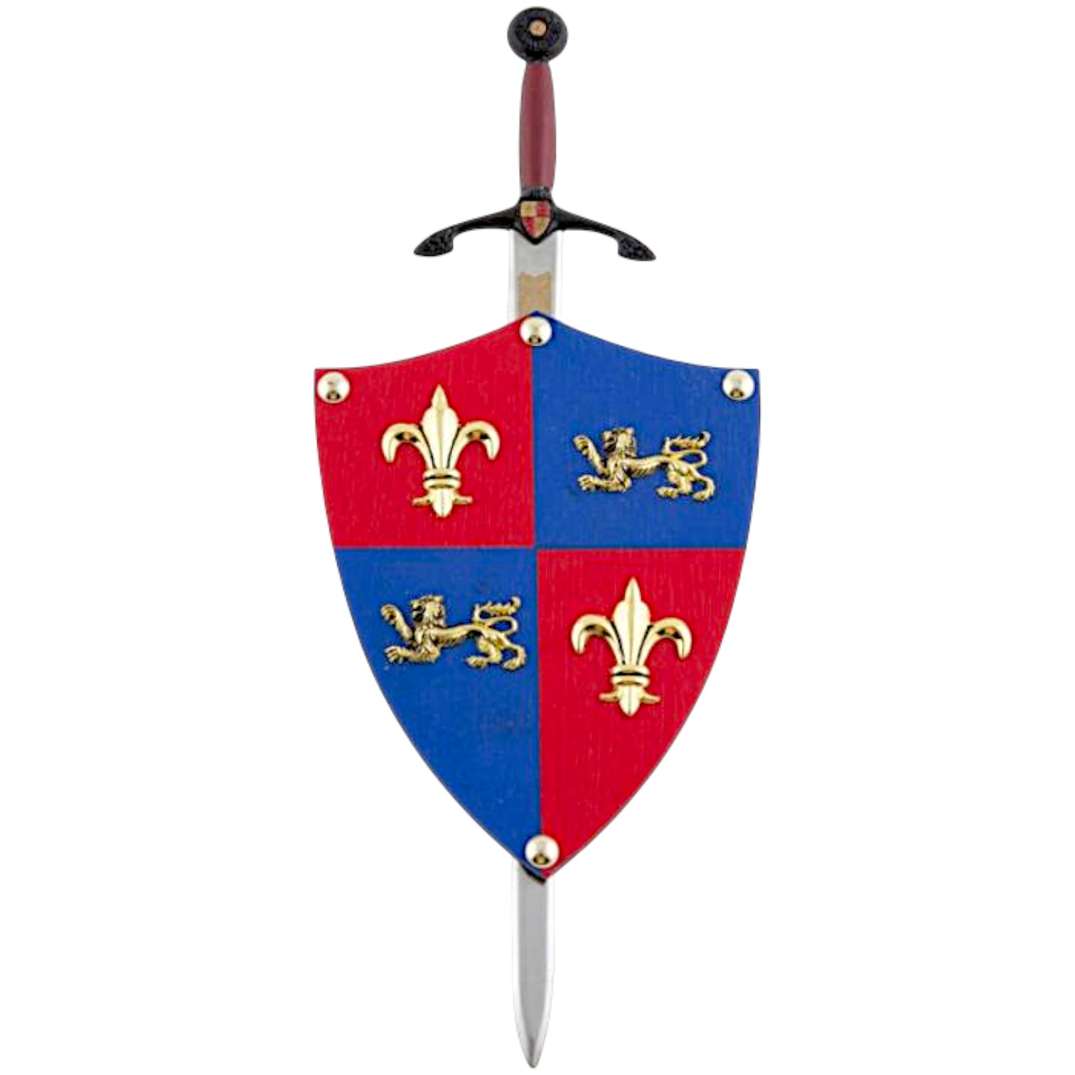 Mini shield with sword Black Prince Gladius