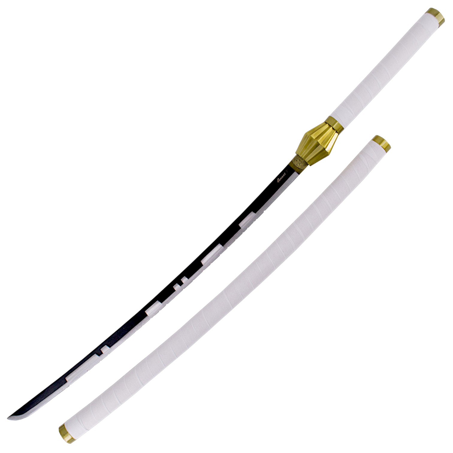 Bleach Kenpachi katana branca com lâmina preta 68 cm