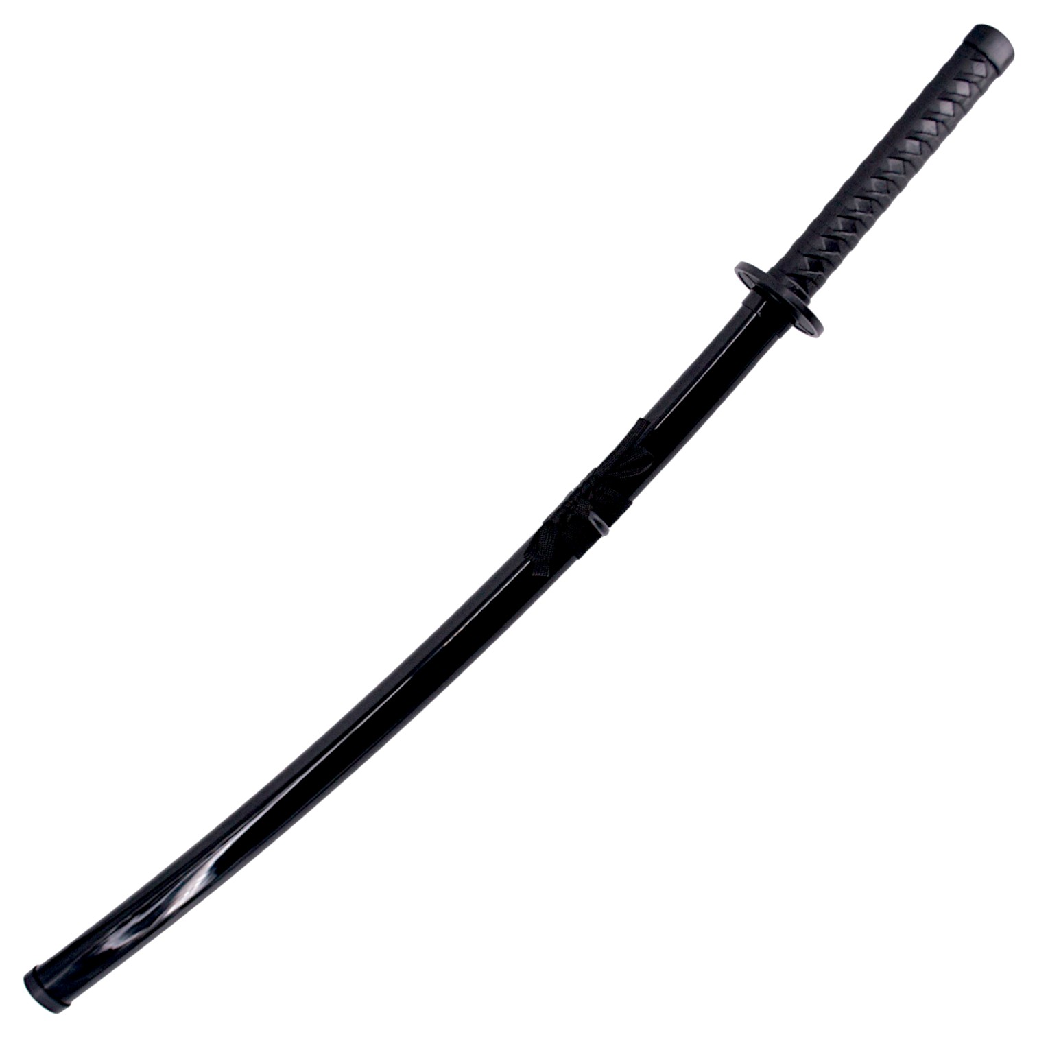 Katana de entrenamiento de polipropileno negro con hoja de 76 cm