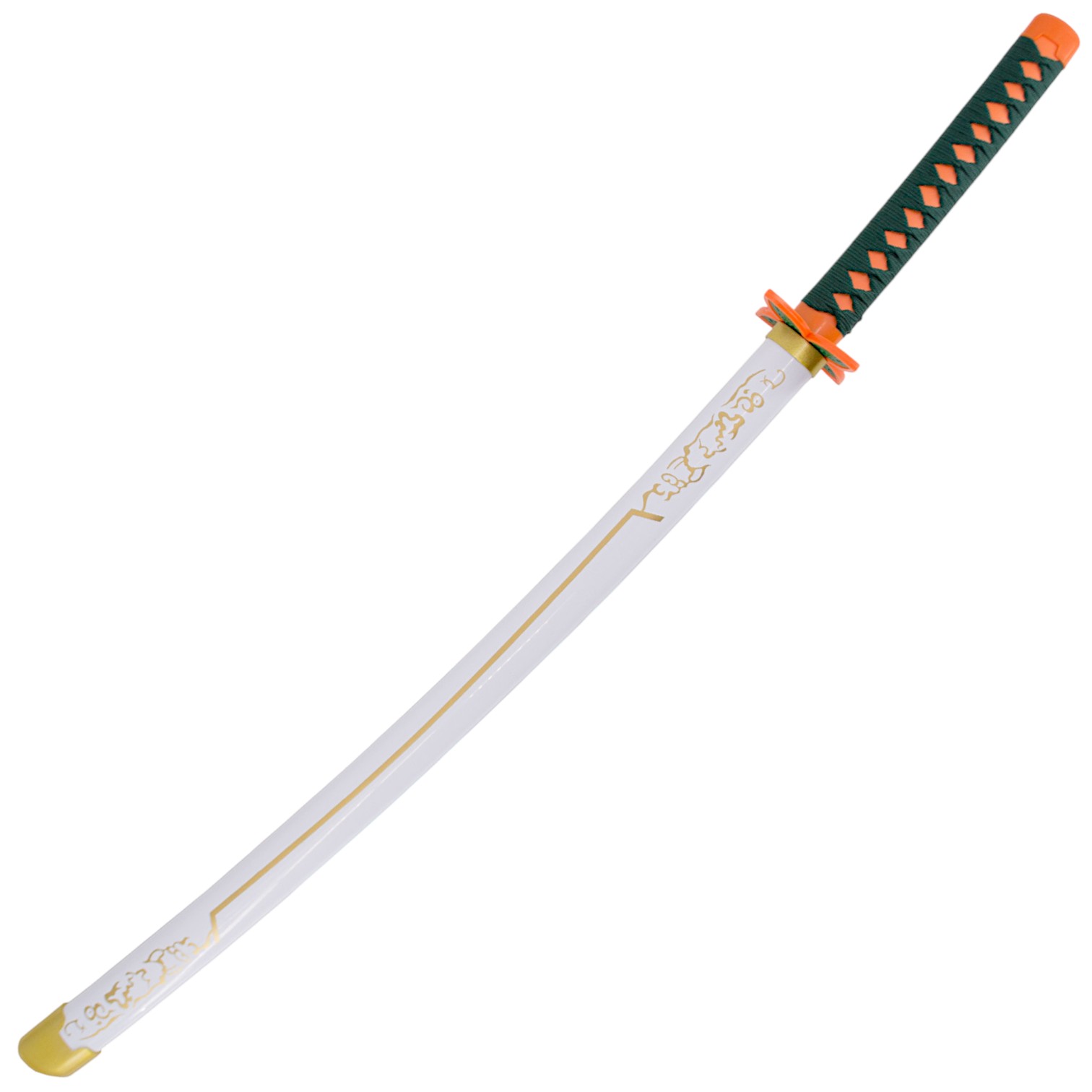 Demon Slayer Kochou Shinobu Green and White Bamboo Katana