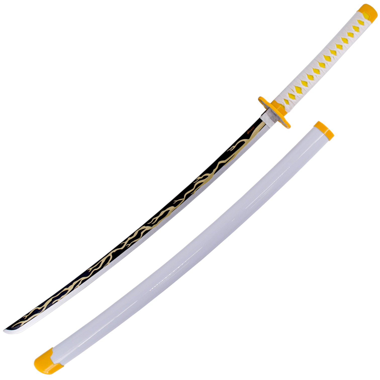 Katana Demon Slayer Agatsuma Zenitsu de bambu