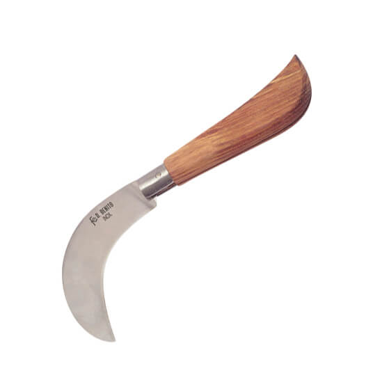 Navaja tranchete Don Benito con mango de madera y hoja de 10 cm