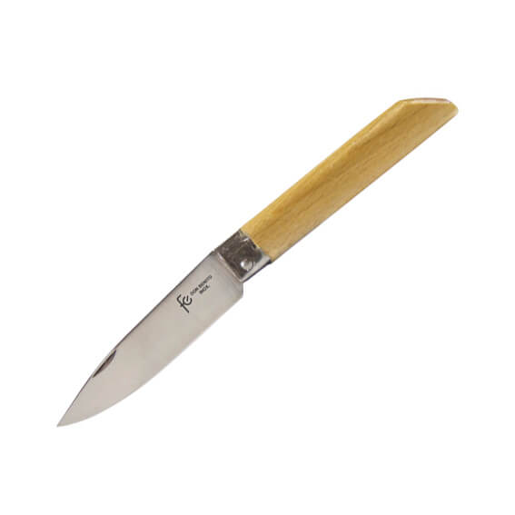 Navaja con punta Don Benito con mango de madera de haya recto con...