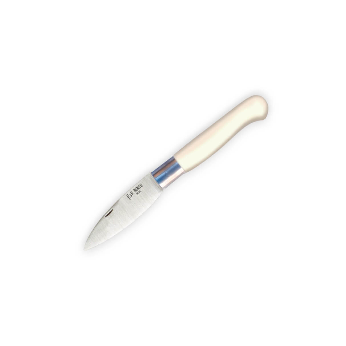 Navaja cabritera con mango de fibra blanca y hoja de acero inox c...