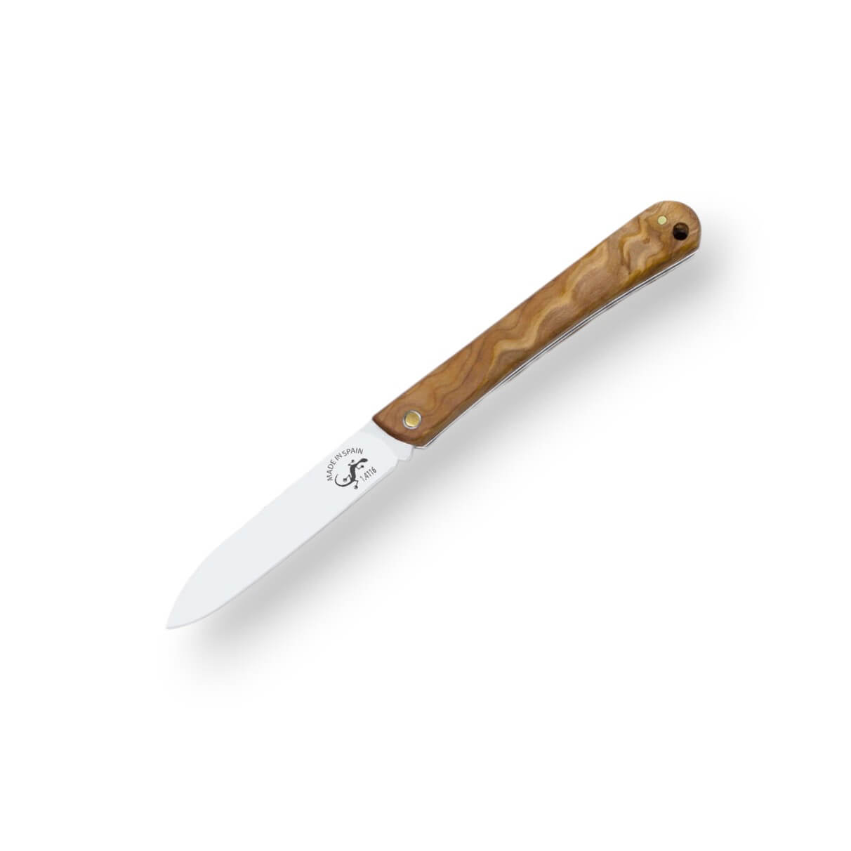 Navaja de bolsillo Cabritera con mango de madera de olivo y hoja ...