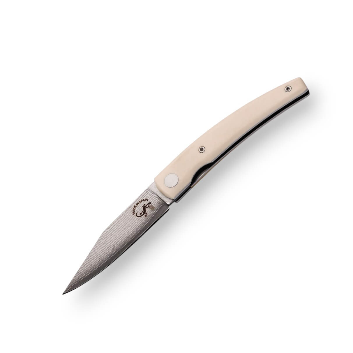 Navaja de bolsillo Lola con mango de juma blanca y hoja de VG10 d...