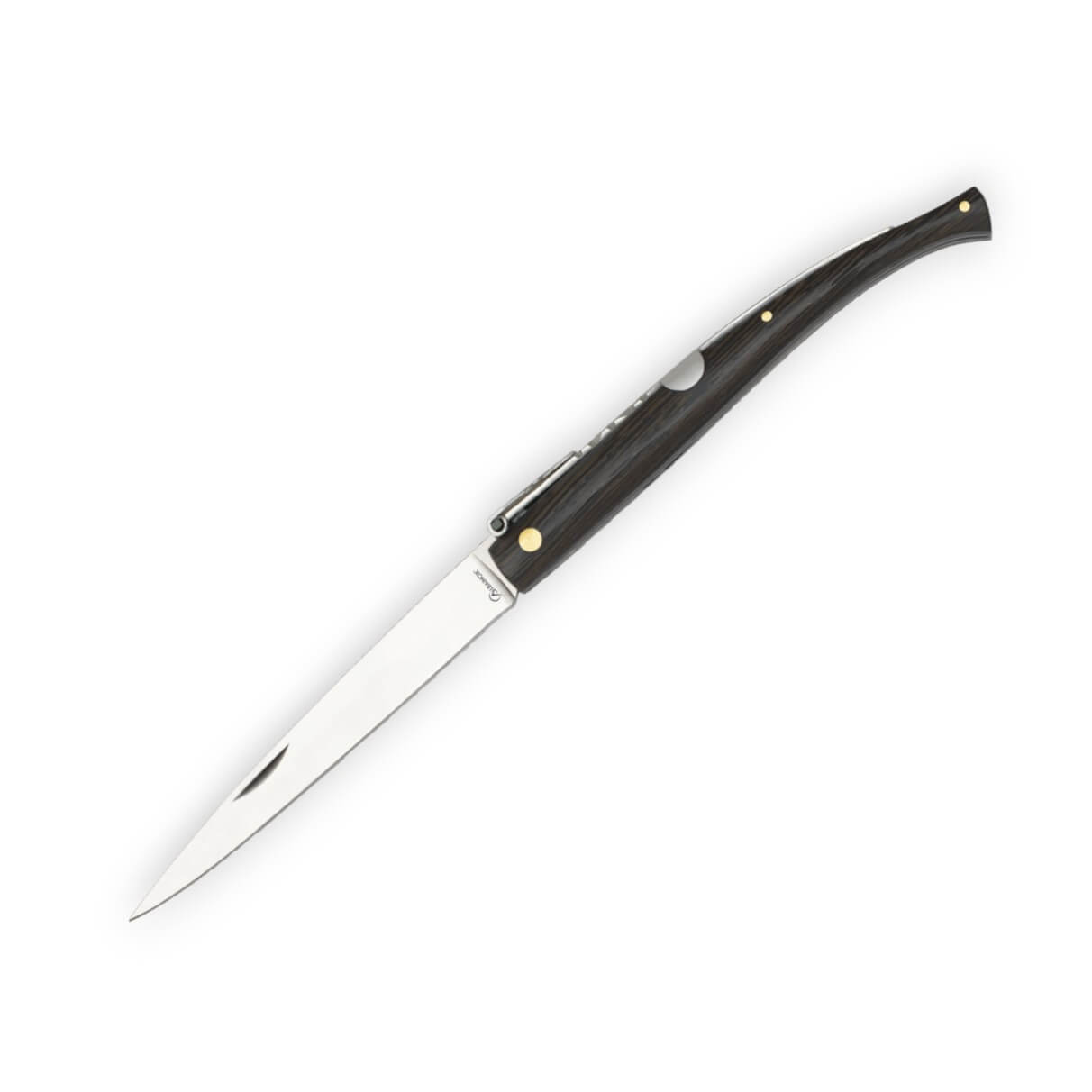 Navaja estilete con hoja de 10 cm y mango de madera de wengue